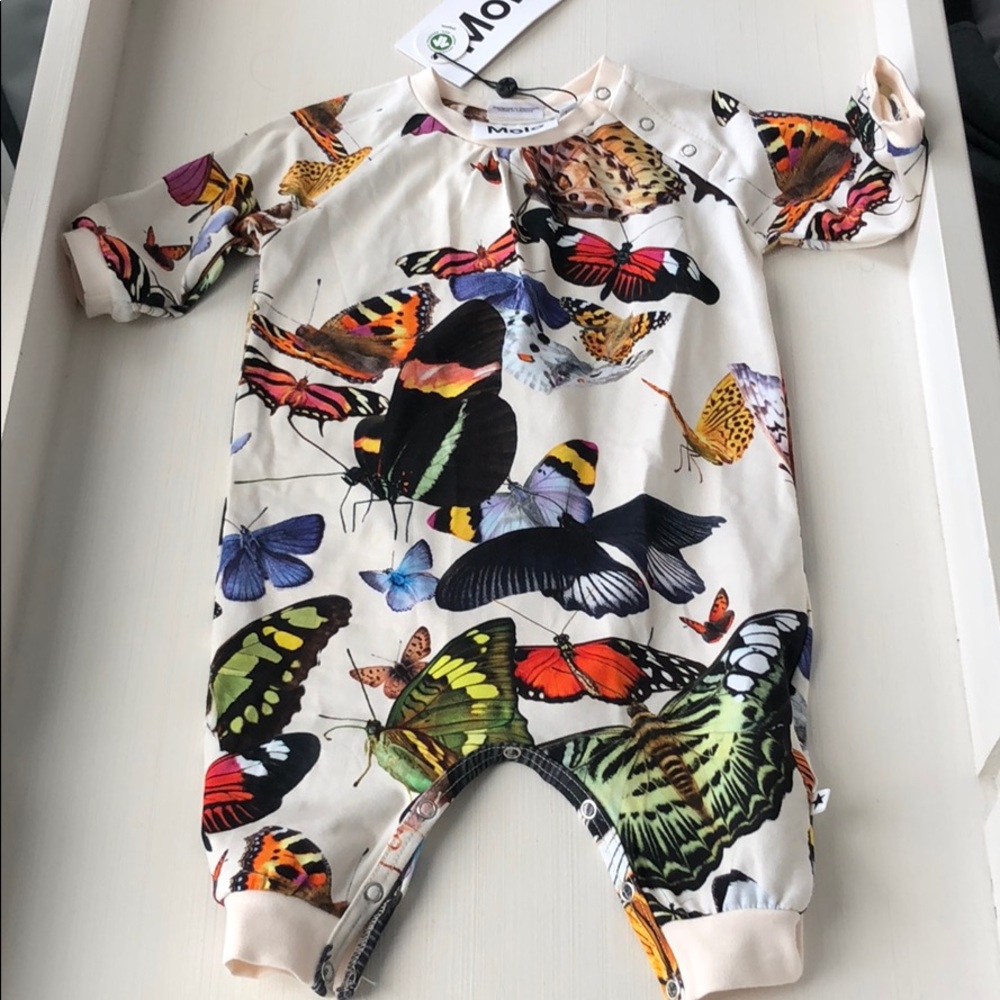 NWT Molo Ivory Butterfly Romper